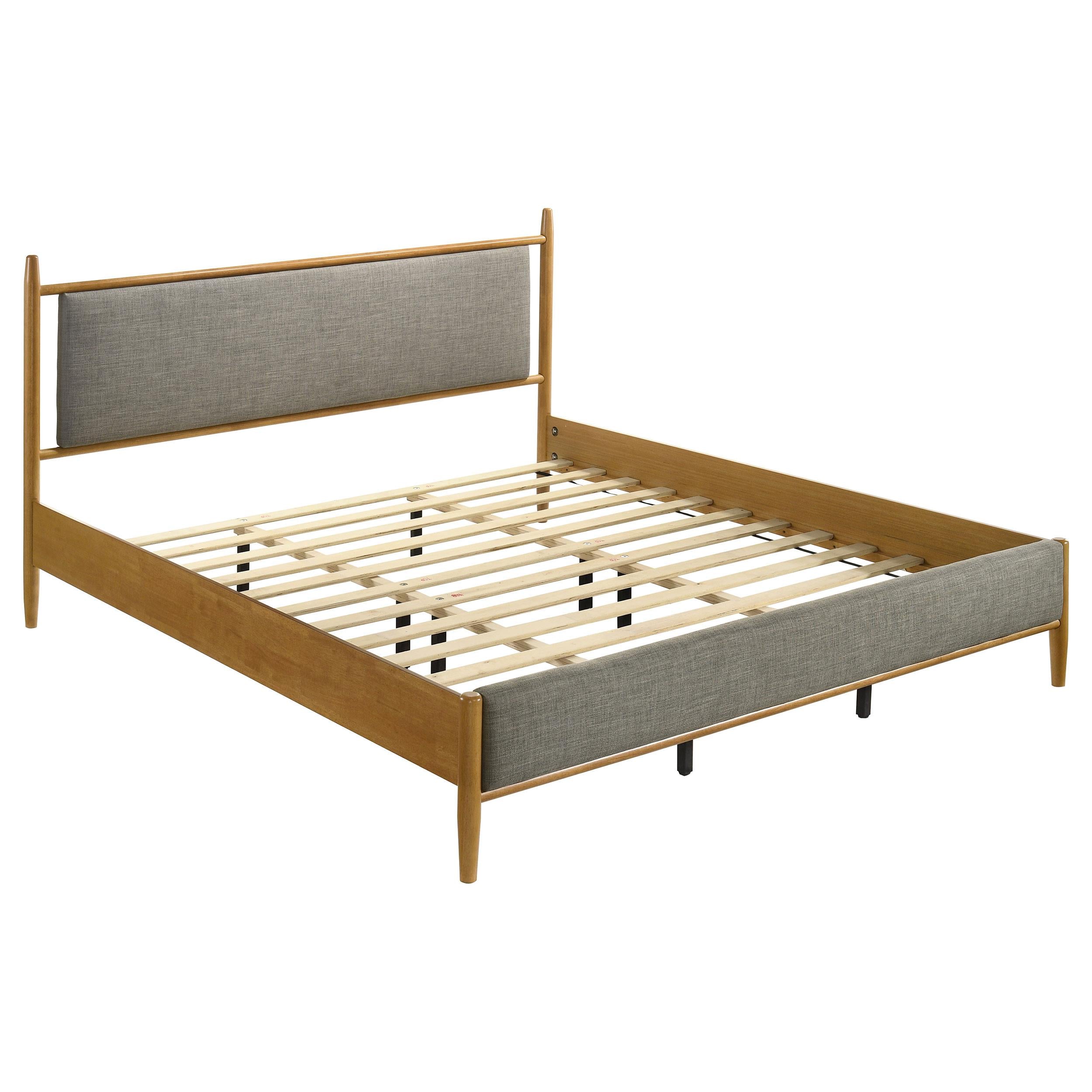 Coaster Furniture Mason 315914KE 46-inch Eastern King Panel Platform Bed - Light Brown IMAGE 1